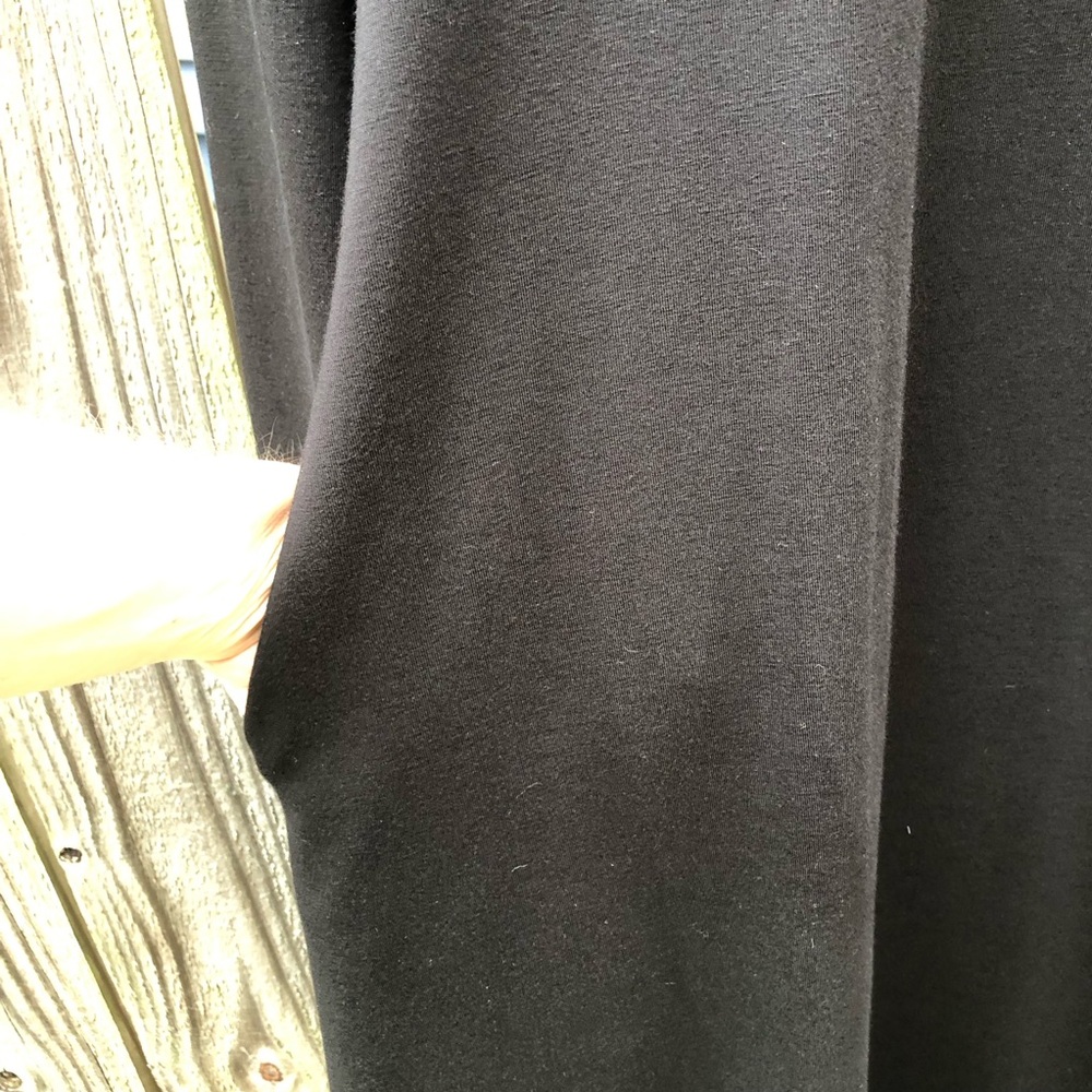 Karen Kane Quinn Turtleneck Dress Size L Black Jersey Swing Pockets - Picture 6 of 12